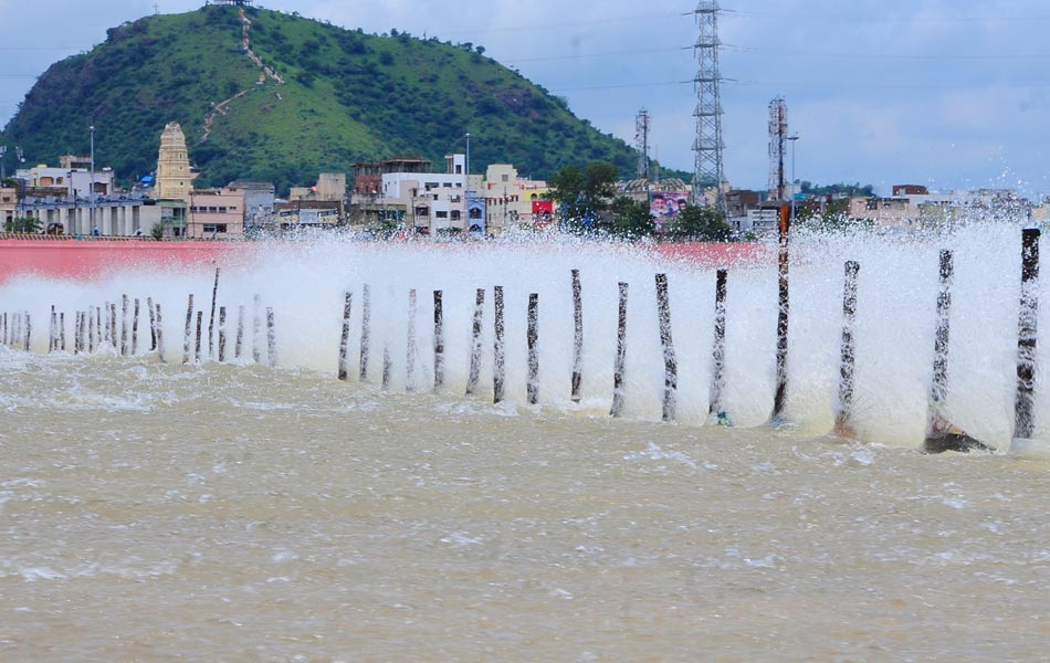 high water levels at prakasam  barrage - Sakshi6