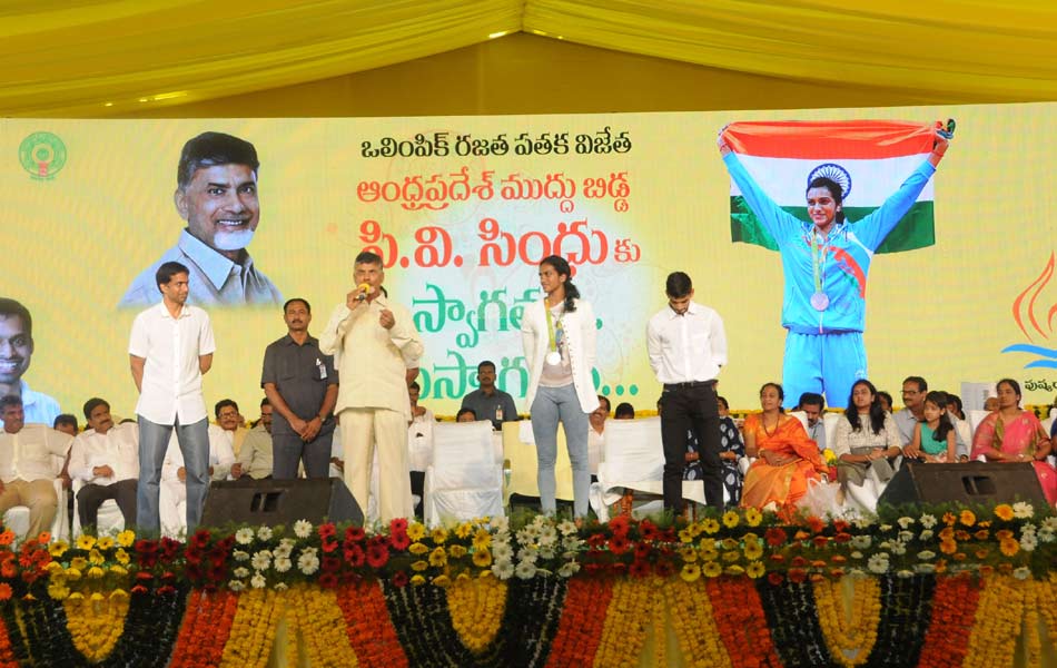 grand welcome for sindhu18