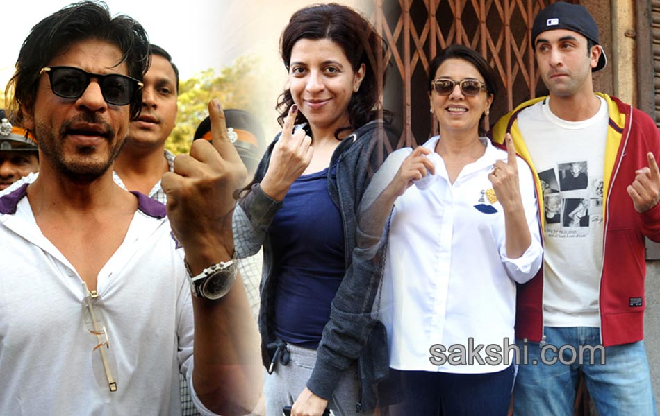 Celebrities turn up big time to vote - Sakshi1