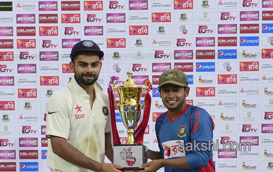 India bangaldesh one and only test match draw1