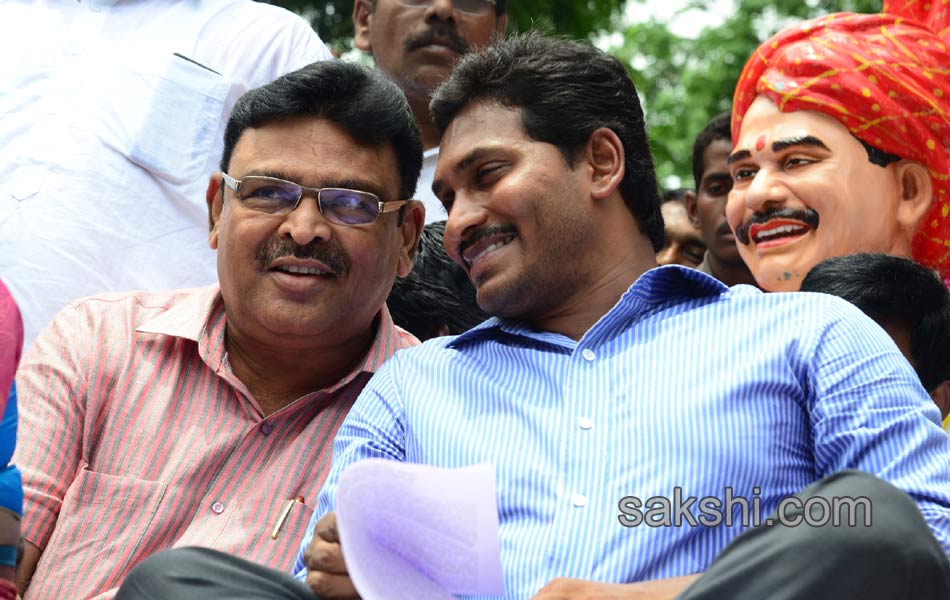 YS jagan mohan reddy dharna in vijayawada - Sakshi14