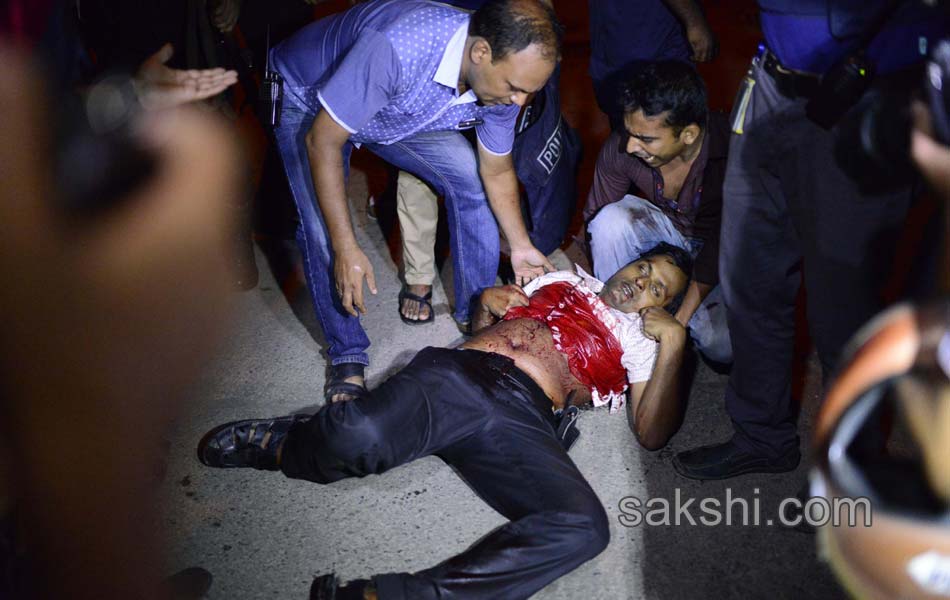 terrorists attack cafe and bakery in dhaka - Sakshi11