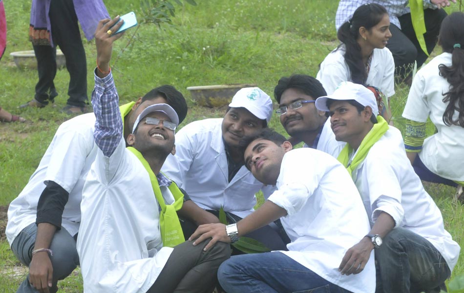 selfi with tree plant - Sakshi7