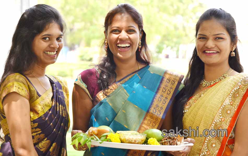 Students ugadi celebrations in MLR Institute of Technology1
