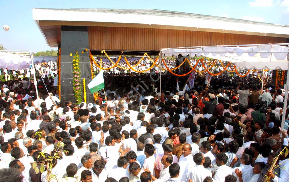 YSR Congress party flag hoisting at Idupulapaya - Sakshi11