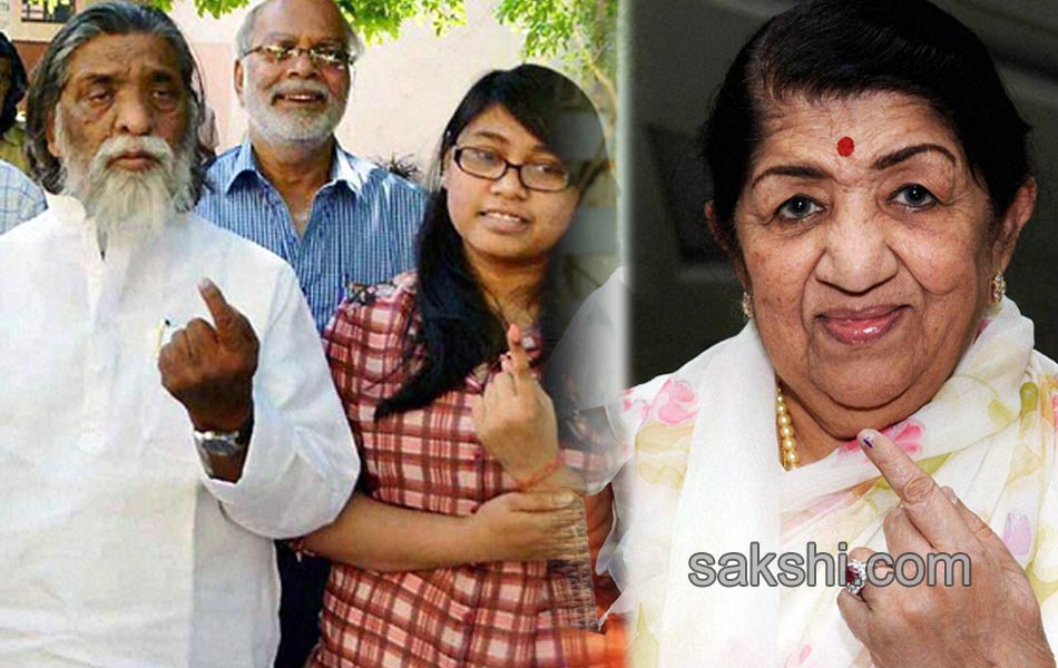 Celebrities turn up big time to vote - Sakshi15
