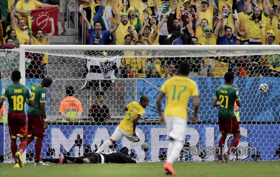 brazil victory over cameroon - Sakshi4
