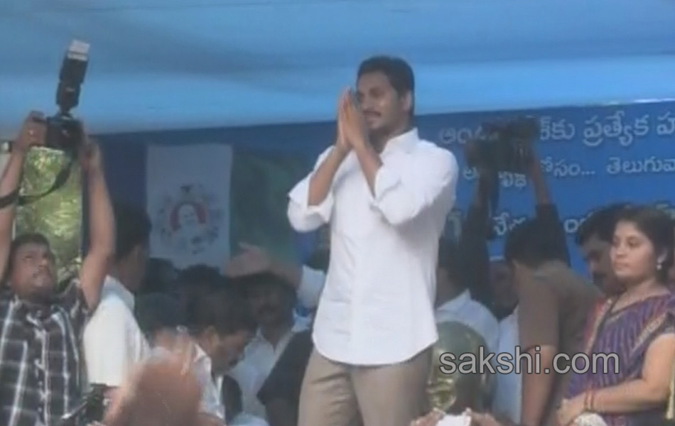 YS Jagan mohan Reddy Dharna started for ap special status - Sakshi11