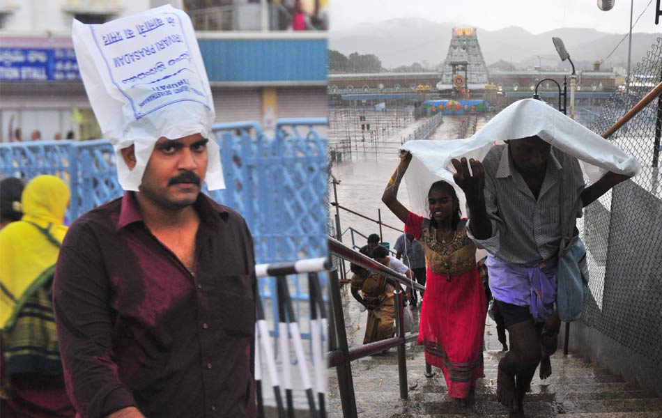 Huge Rains in Thirumala11