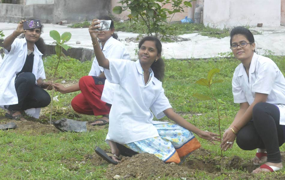 selfi with tree plant - Sakshi10