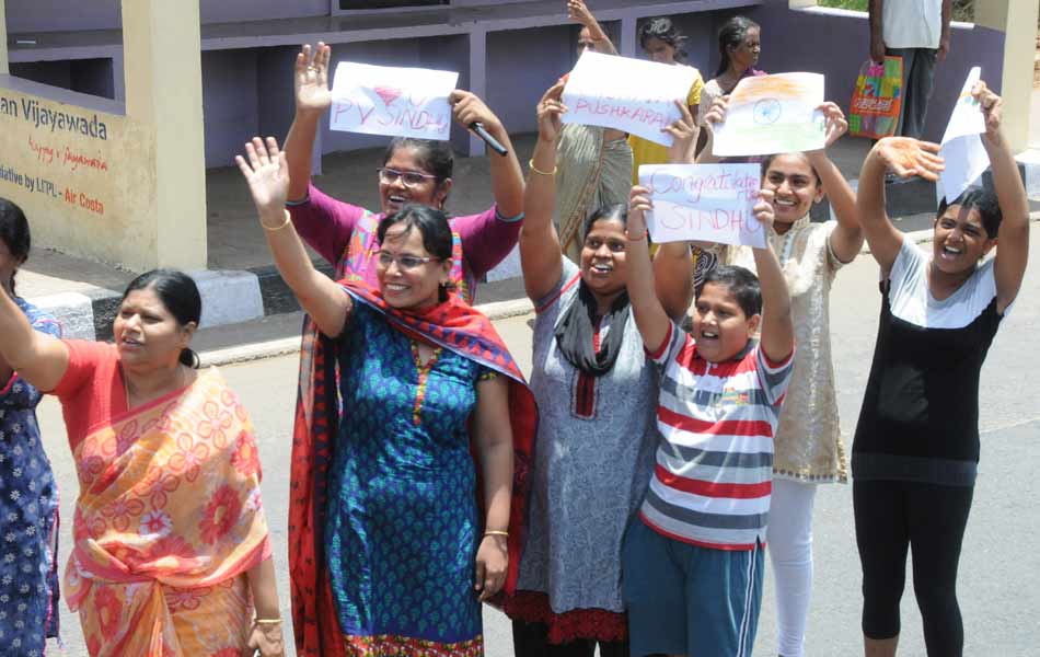 grand welcome for sindhu2