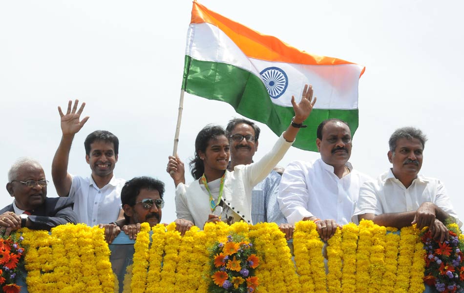 grand welcome for sindhu5