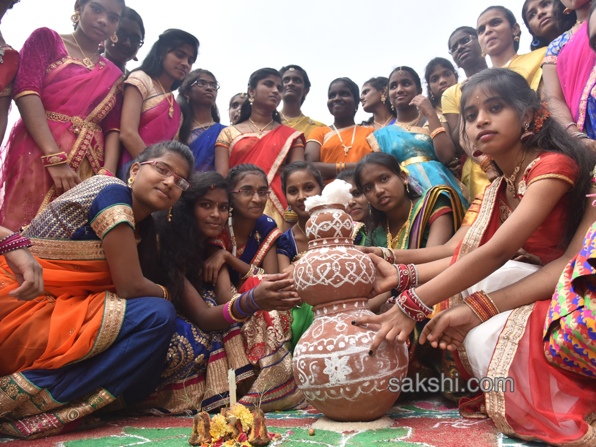 Sakshi Sankranthi Rangoli Competition at Netaji High School - Sakshi3