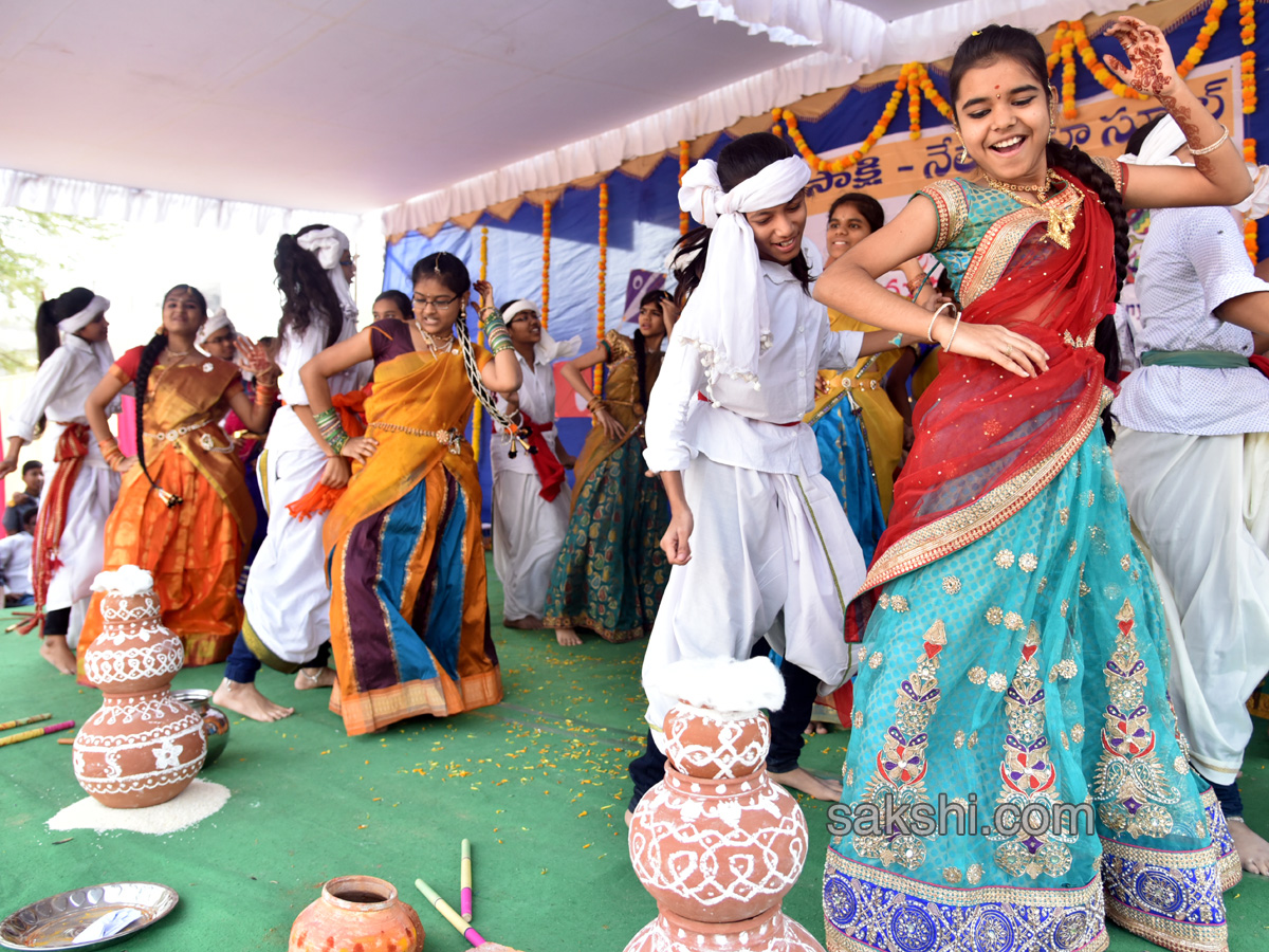 Sakshi Sankranthi Rangoli Competition at Netaji High School - Sakshi9