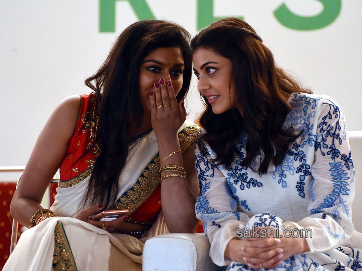 Kajal Aggarwal Visits Vijayawada Lays Foundation Stone For Showroom - Sakshi10