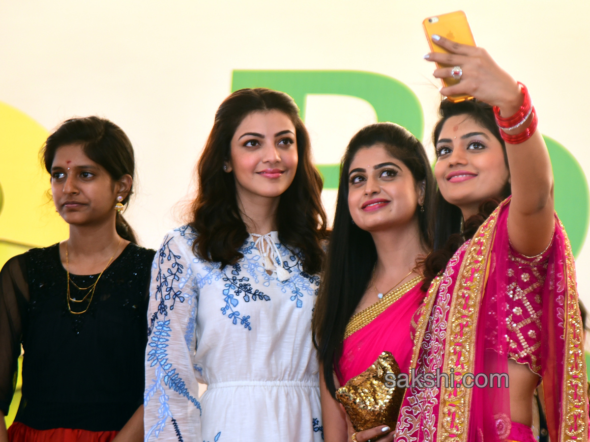 Kajal Aggarwal Visits Vijayawada Lays Foundation Stone For Showroom - Sakshi1