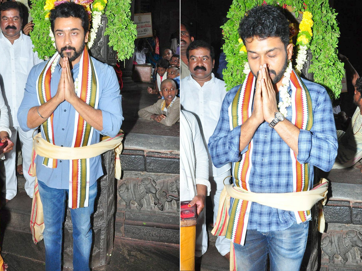 Surya and Karthi at Simhachalam Temple Photo Gallery - Sakshi1