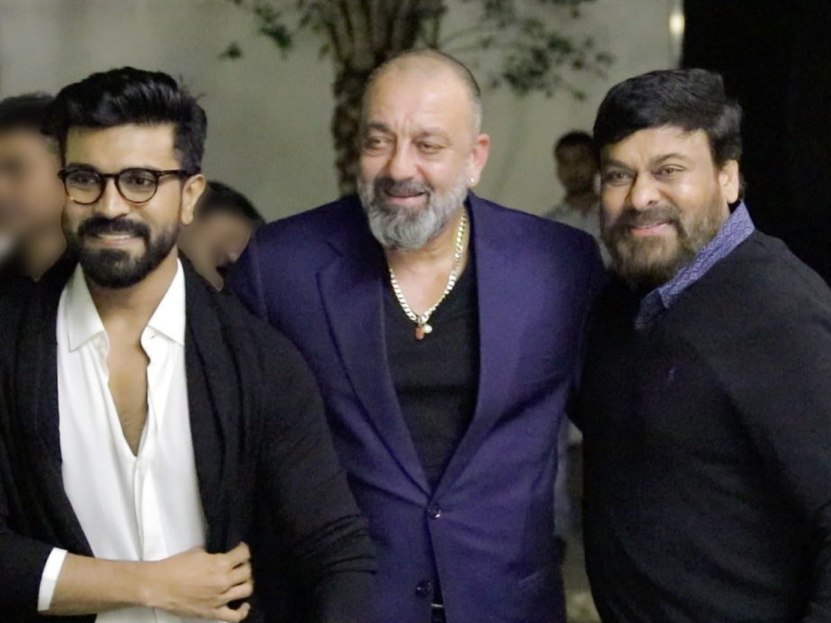 Sanjay Dutt and Chiranjeevi and son Ram Charan Photos - Sakshi1