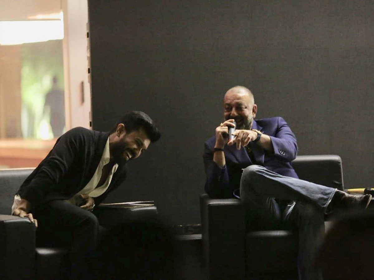 Sanjay Dutt and Chiranjeevi and son Ram Charan Photos - Sakshi2