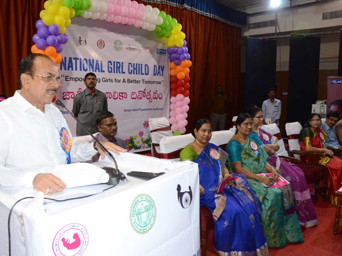 Mahmood Ali Hon'ble Minister for Home participated in the National Girl Child Day Celebrations Photo gallery - Sakshi8