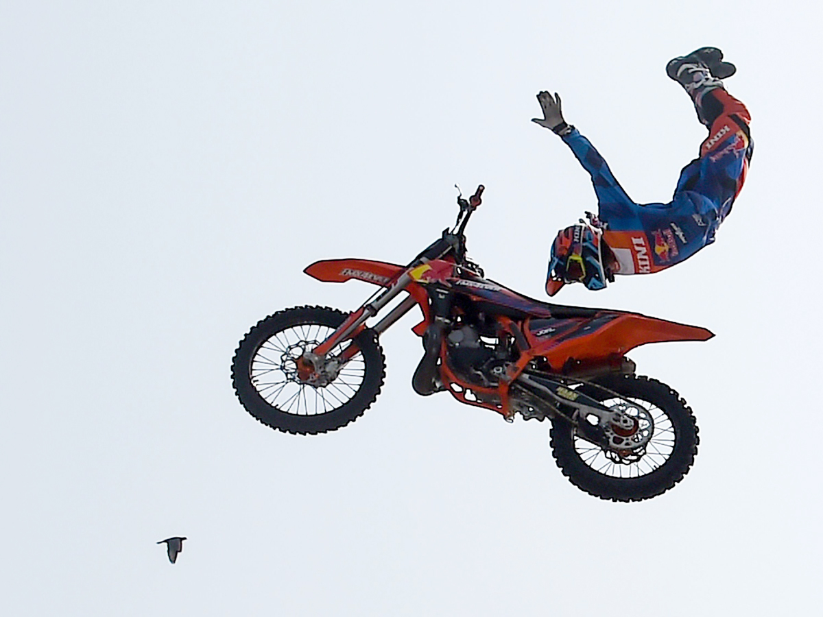 bike stunts at Gateway of India during the Red Bull FMX JAM event in Mumbai Photo Gallery - Sakshi2