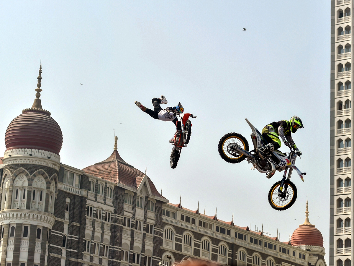 bike stunts at Gateway of India during the Red Bull FMX JAM event in Mumbai Photo Gallery - Sakshi8