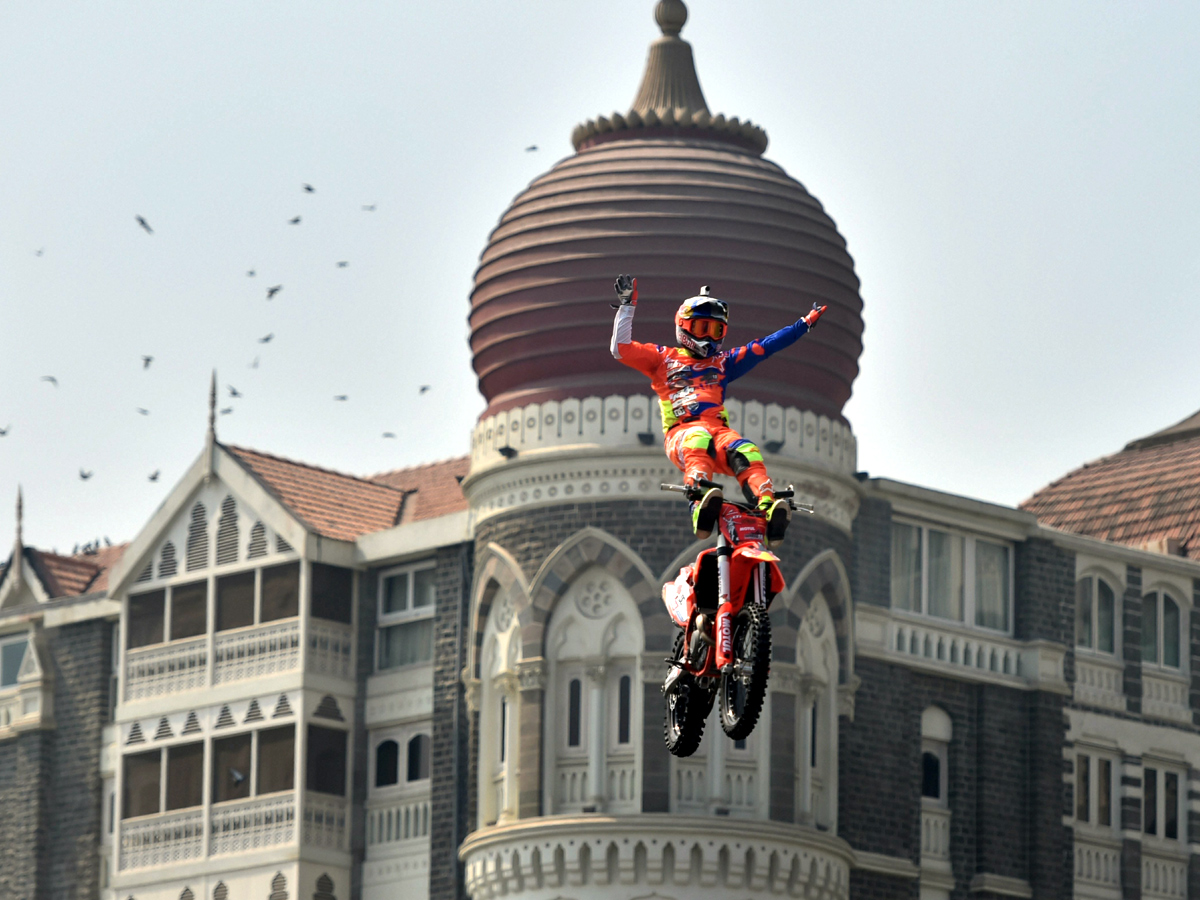 bike stunts at Gateway of India during the Red Bull FMX JAM event in Mumbai Photo Gallery - Sakshi10