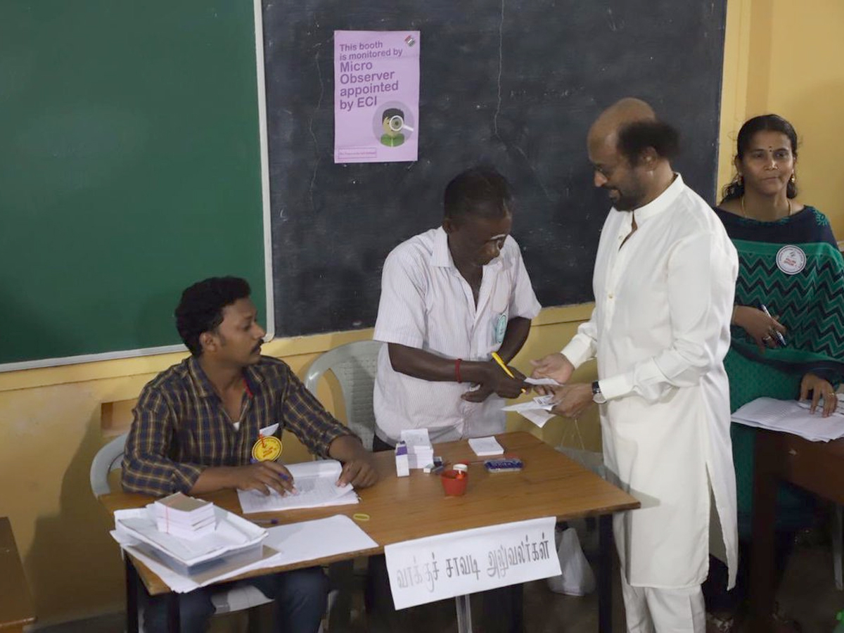 Tamil Movie Stars Cast Vote in Tamil Nadu Election Photo Gallery - Sakshi1