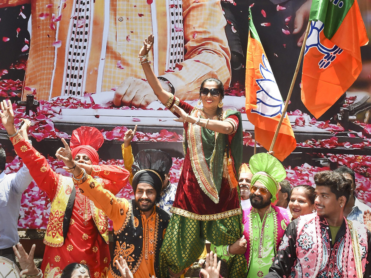 BJP supporters celebrate after trends indicate clean sweep for NDA - Sakshi15