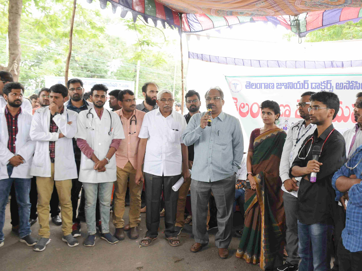 Junior doctors stage protest against NMC Bill in Hyderabad Photo Gallery - Sakshi12