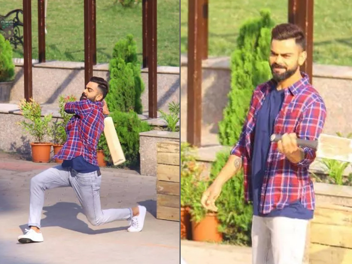 Virat Kohli Spotted Playing Gully Cricket with Children in Indore Photo Gallery - Sakshi10