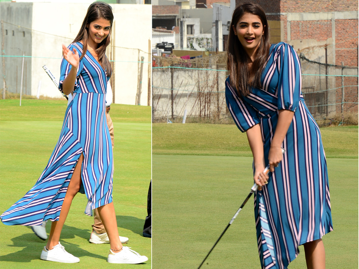 Pooja Hegde Playing Golf Cancer Crusaders Invitation Cup 2020 Event - Sakshi4
