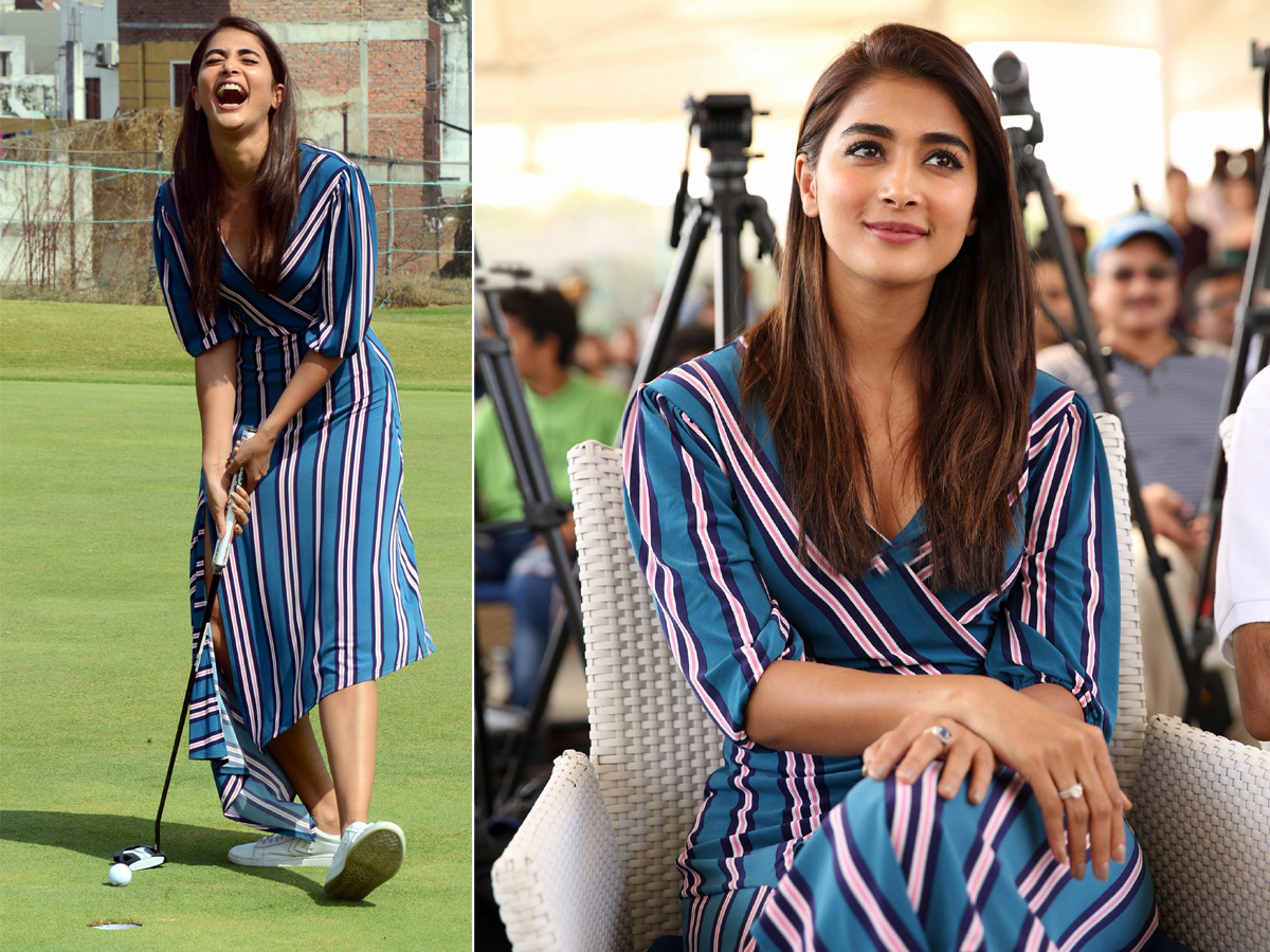Pooja Hegde Playing Golf Cancer Crusaders Invitation Cup 2020 Event - Sakshi5