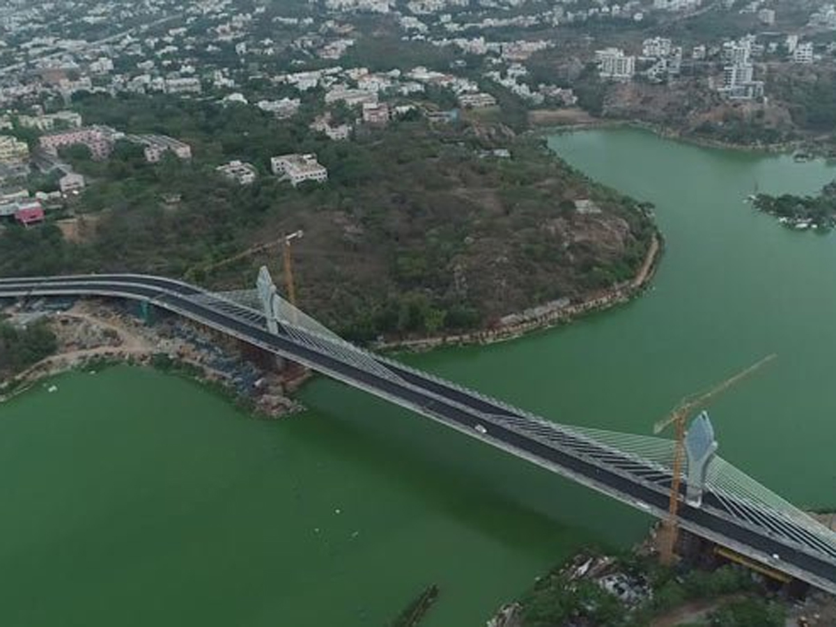 Hyderabad Durgam Cheruvu cable bridge photos - Sakshi13