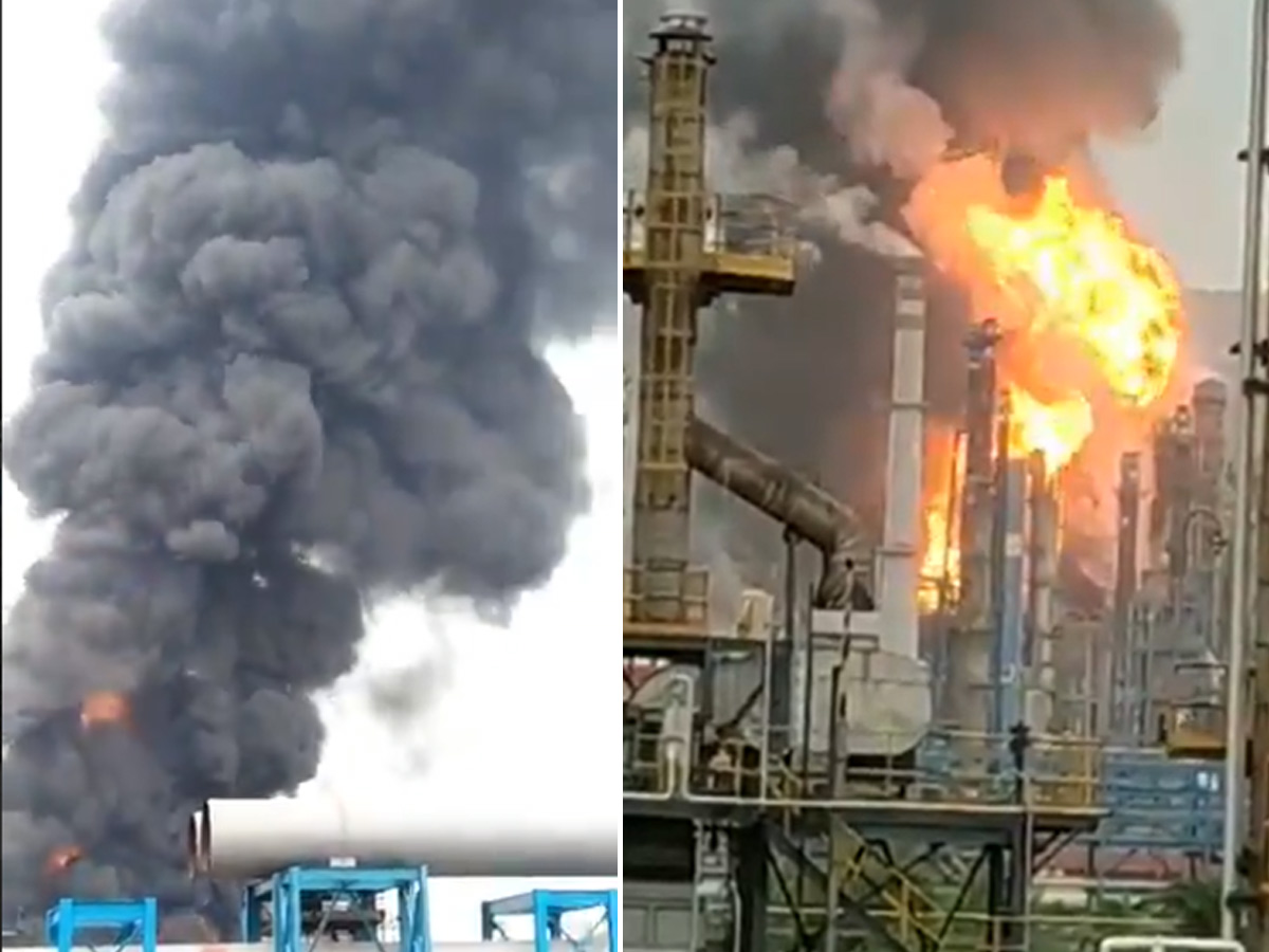 Homopal Fire Hpcl Fire Accident In Vizag Photos | విశాఖ హెచ్పీసీఎల్లో భారీ అగ్ని ...