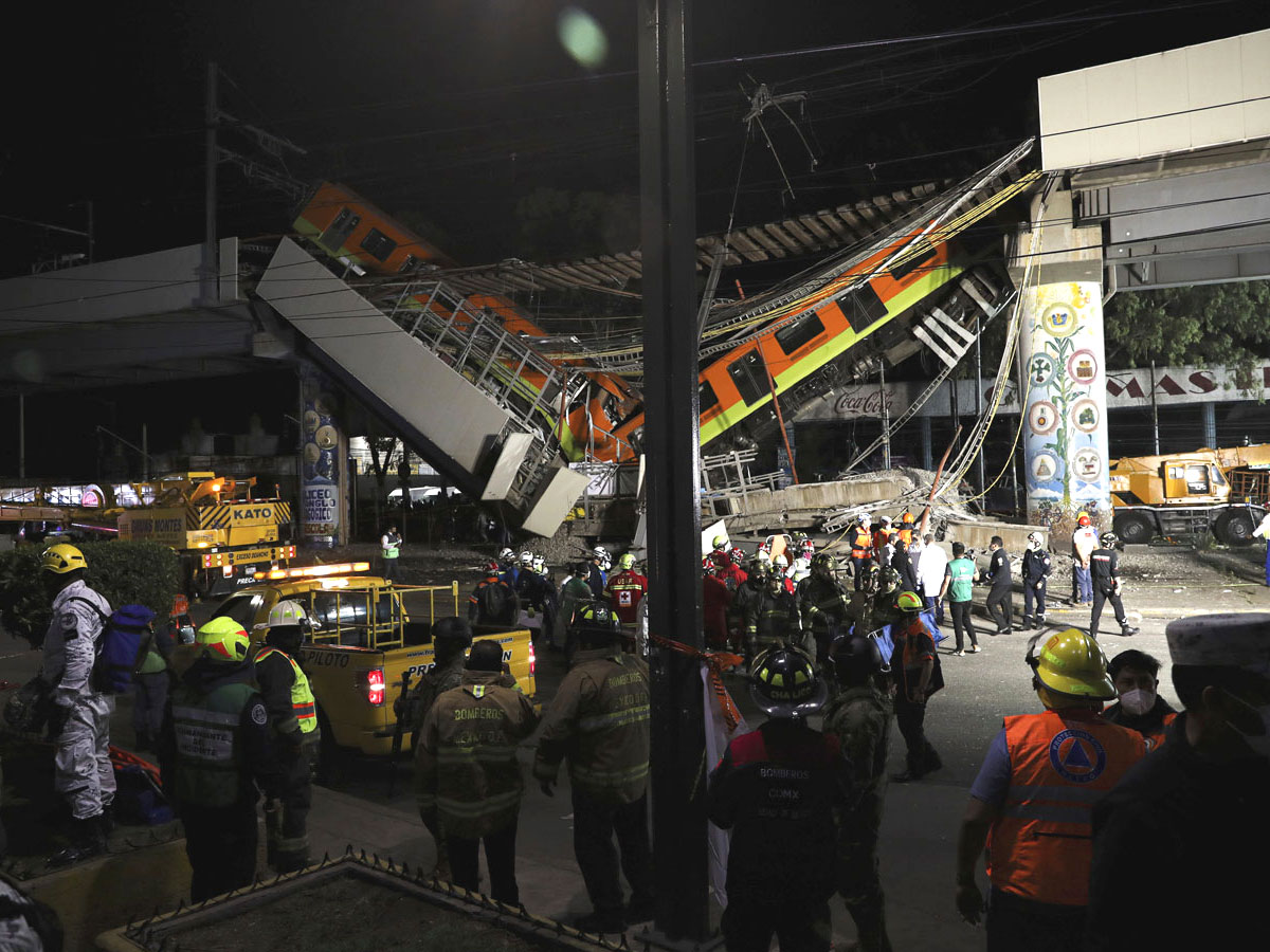 Metro Train Overpass Collapsed In Mexico City Photo Gallery - Sakshi3