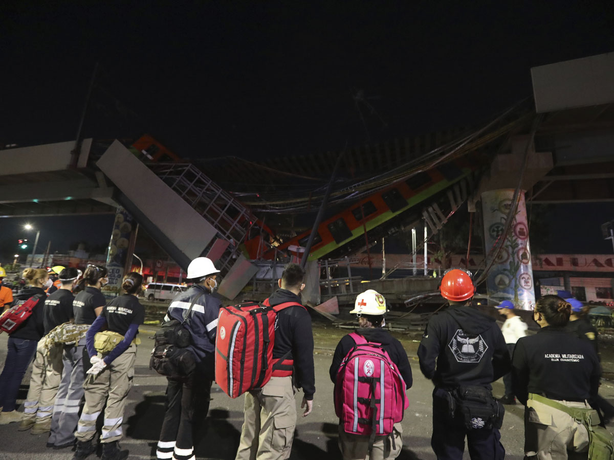 Metro Train Overpass Collapsed In Mexico City Photo Gallery - Sakshi22