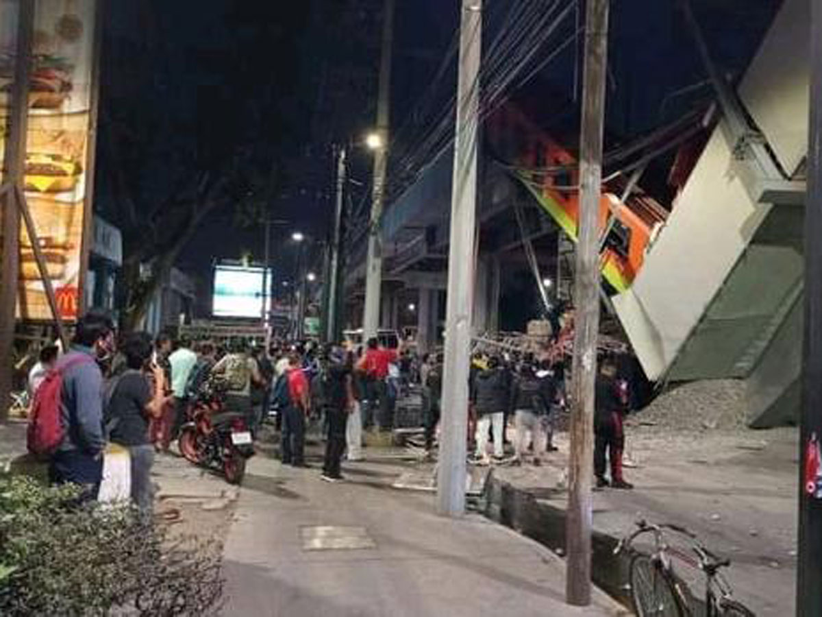 Metro Train Overpass Collapsed In Mexico City Photo Gallery - Sakshi5