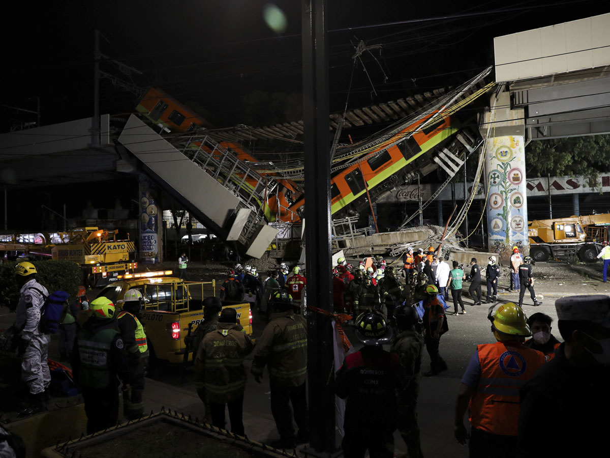 Metro Train Overpass Collapsed In Mexico City Photo Gallery - Sakshi30