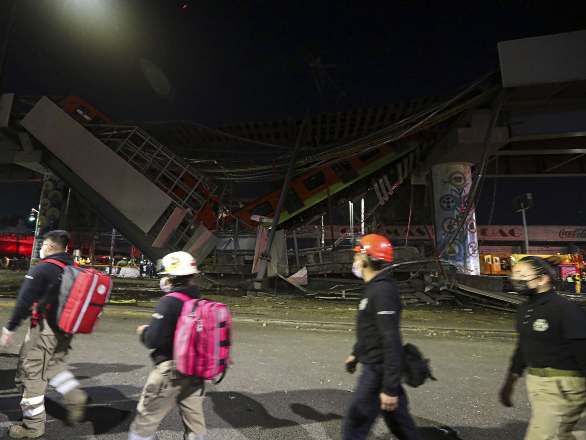 Metro Train Overpass Collapsed In Mexico City Photo Gallery - Sakshi34