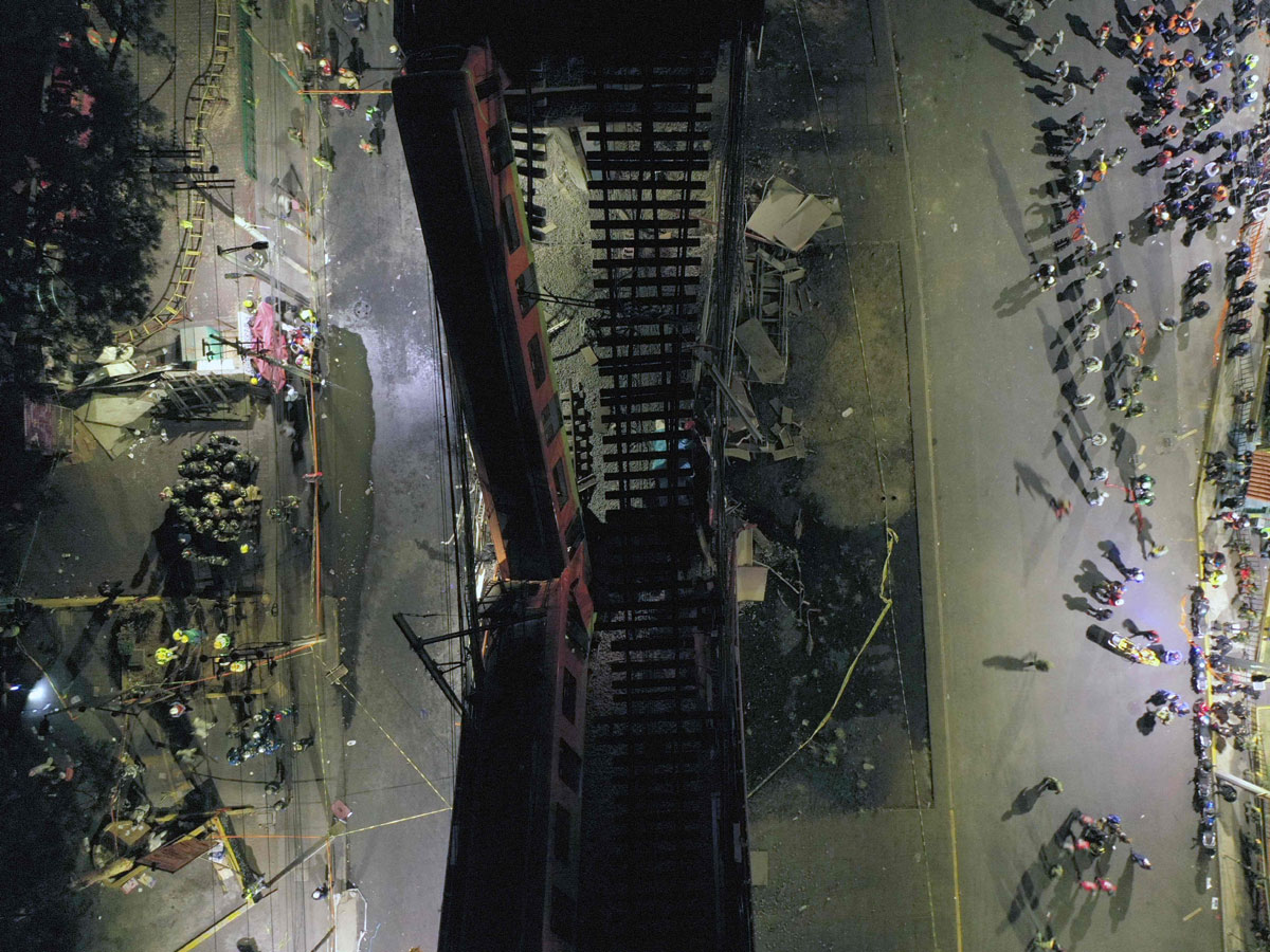 Metro Train Overpass Collapsed In Mexico City Photo Gallery - Sakshi6