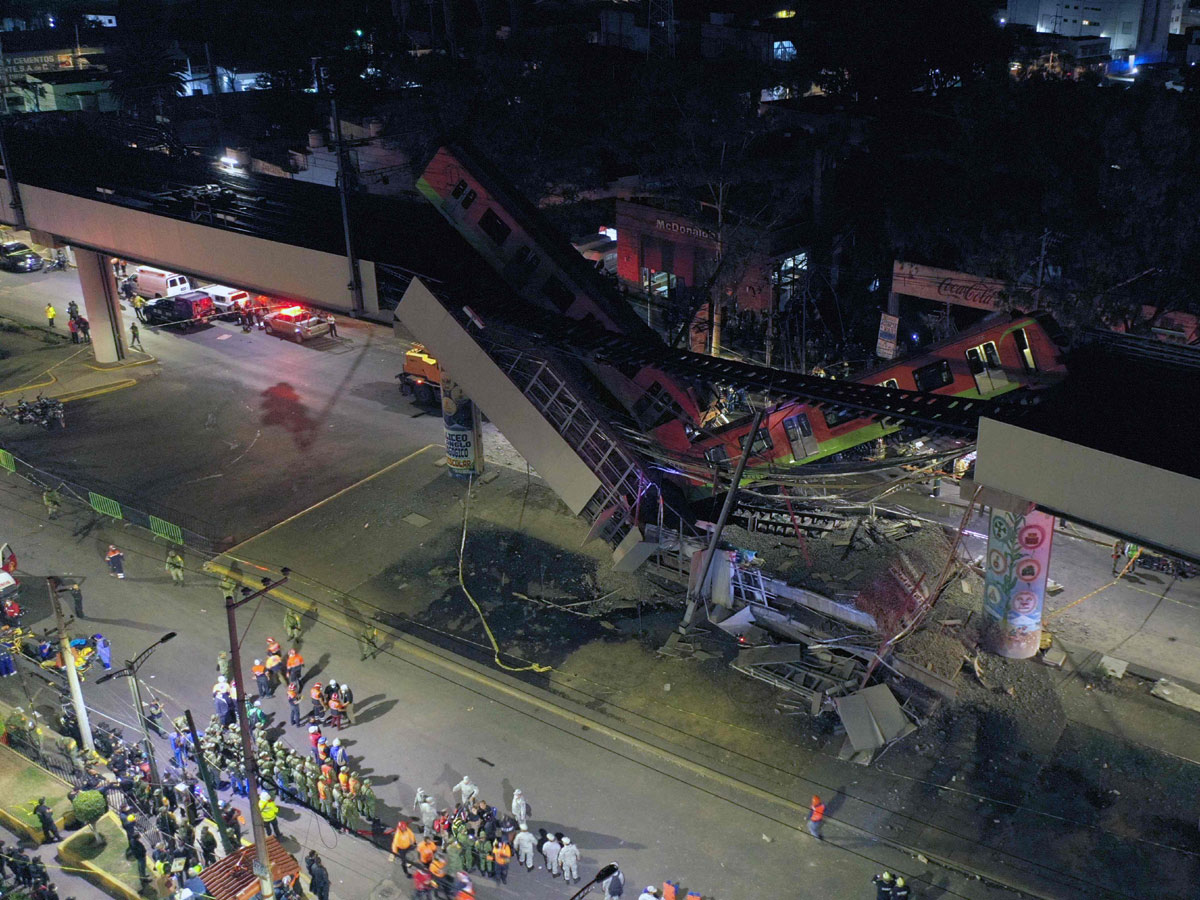 Metro Train Overpass Collapsed In Mexico City Photo Gallery - Sakshi7