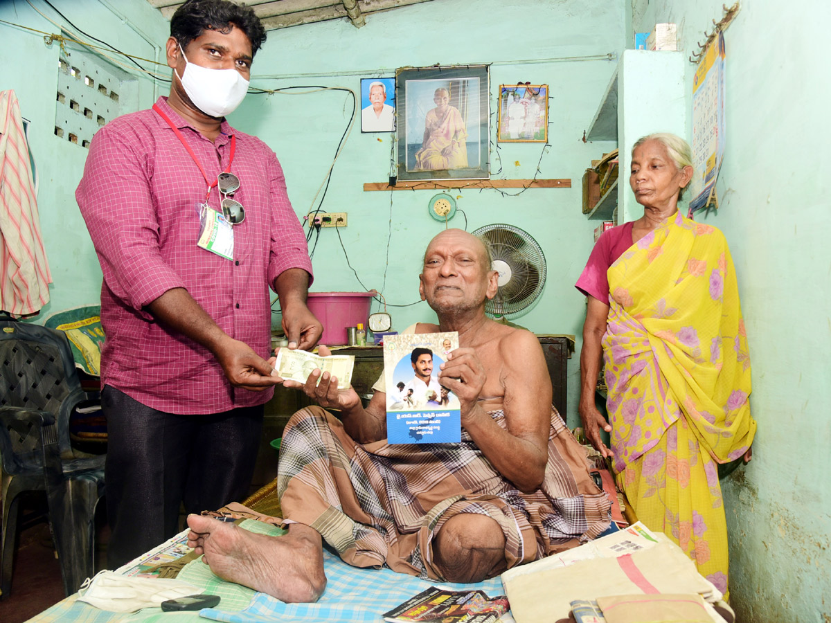  AP Volunteers Distributing Pensions To Pensioners Photo Gallery - Sakshi13