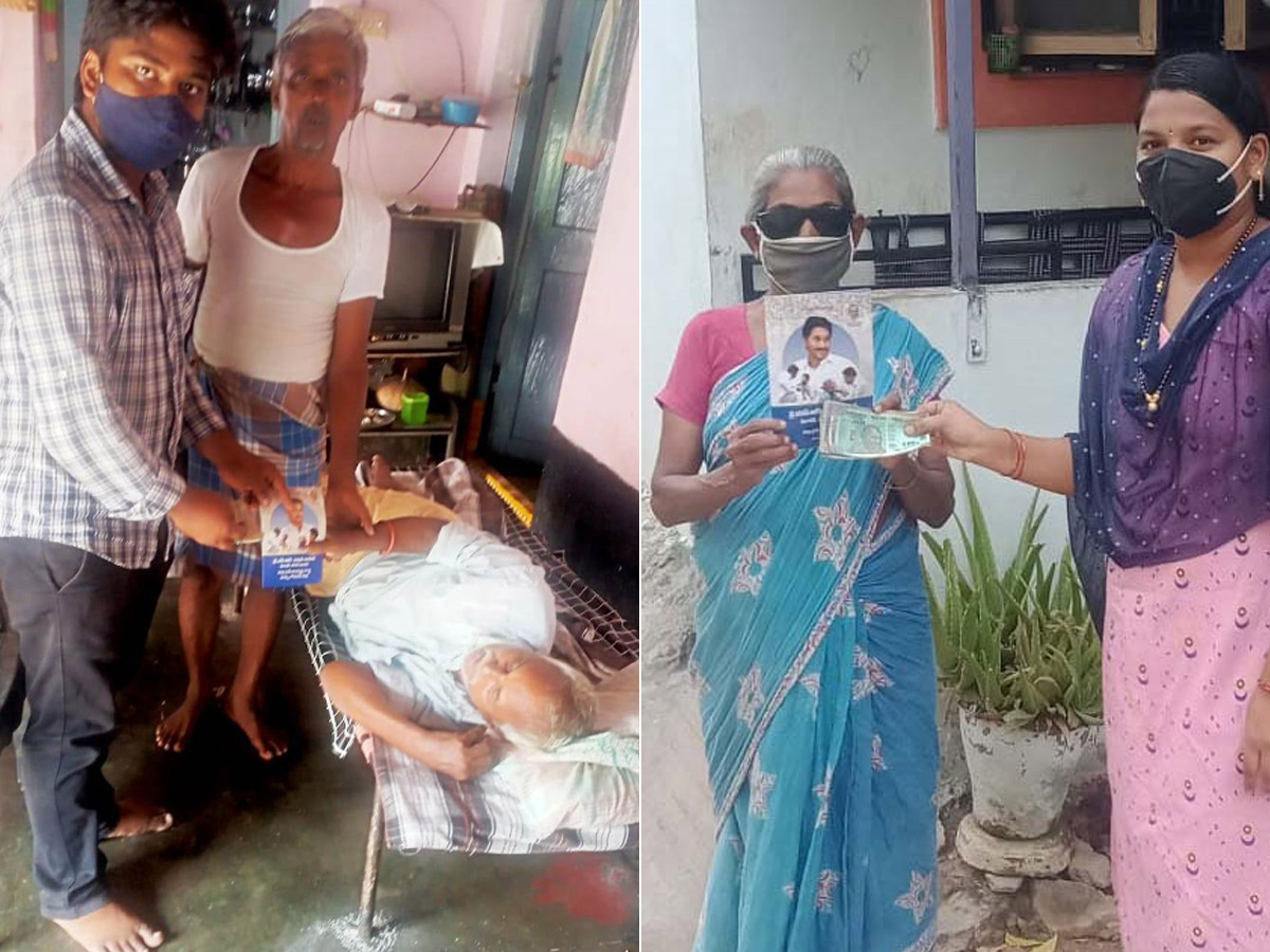  AP Volunteers Distributing Pensions To Pensioners Photo Gallery - Sakshi20