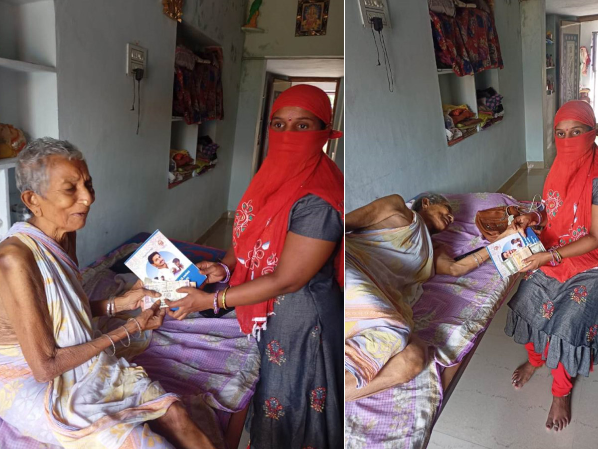  AP Volunteers Distributing Pensions To Pensioners Photo Gallery - Sakshi21