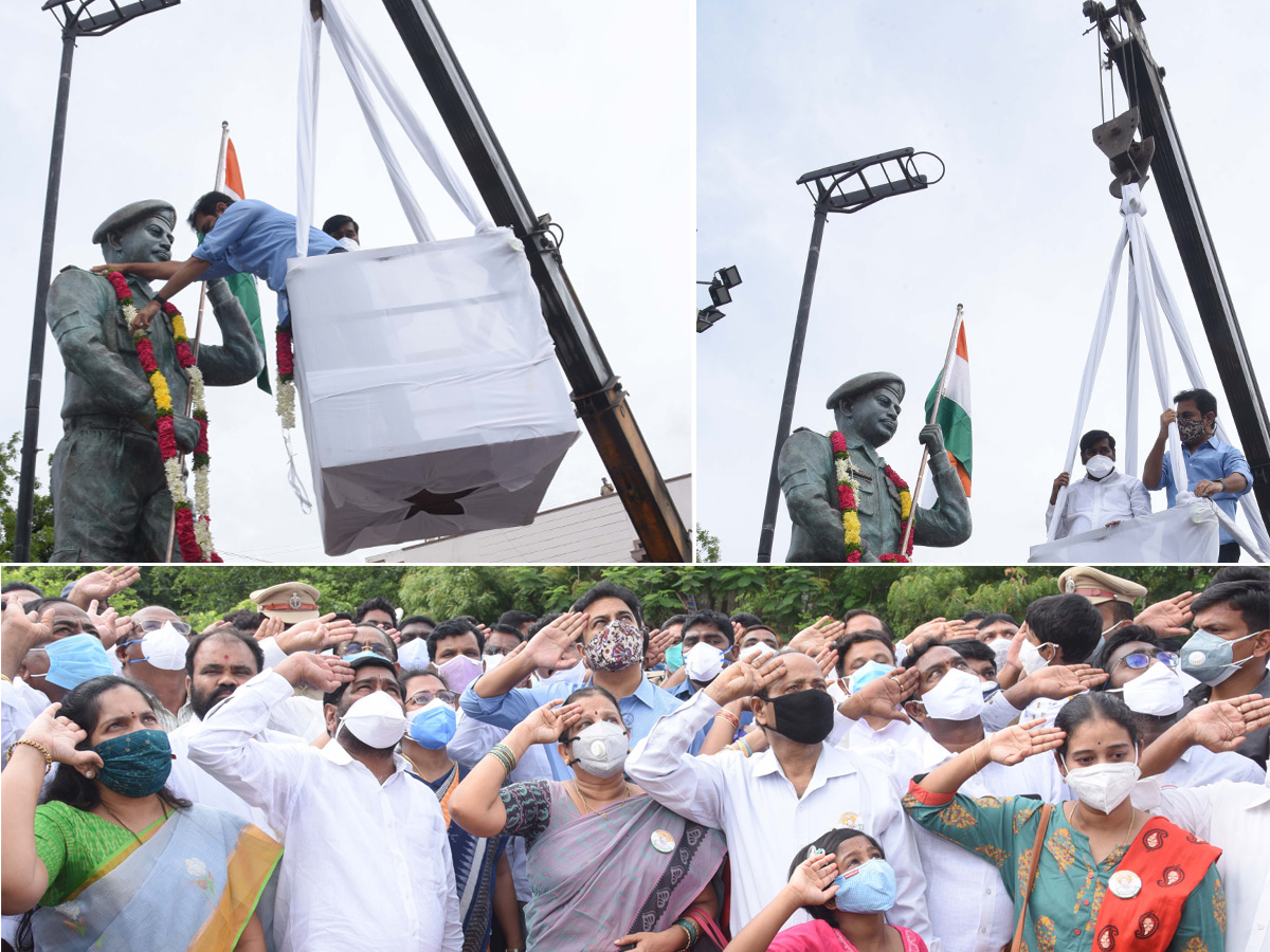 Minister KTR Inaugurated Colonel Santosh Babu Statue Photo Gallery - Sakshi1