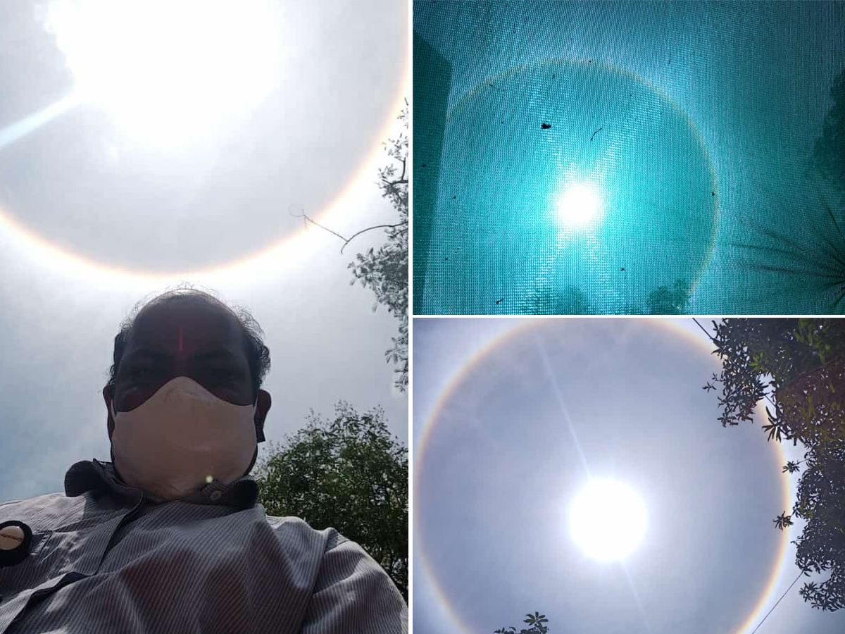 Rainbow halo around sun in Hyderabad Photo Gallery - Sakshi13