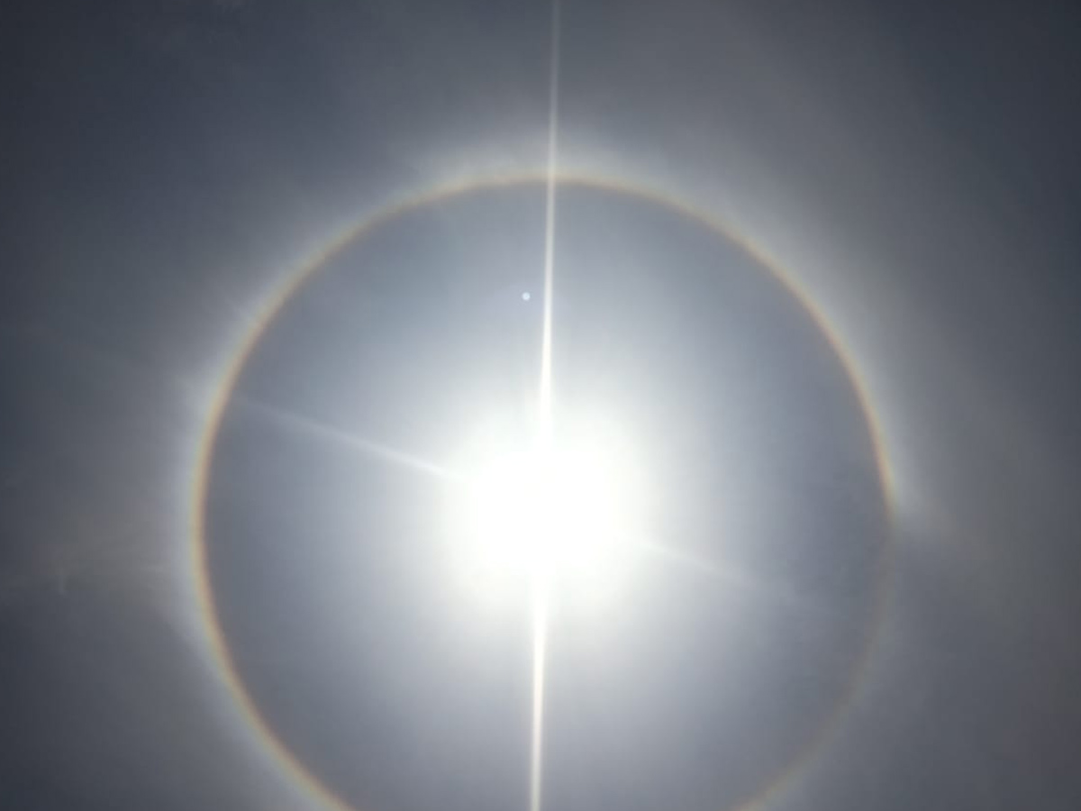 Rainbow halo around sun in Hyderabad Photo Gallery - Sakshi14