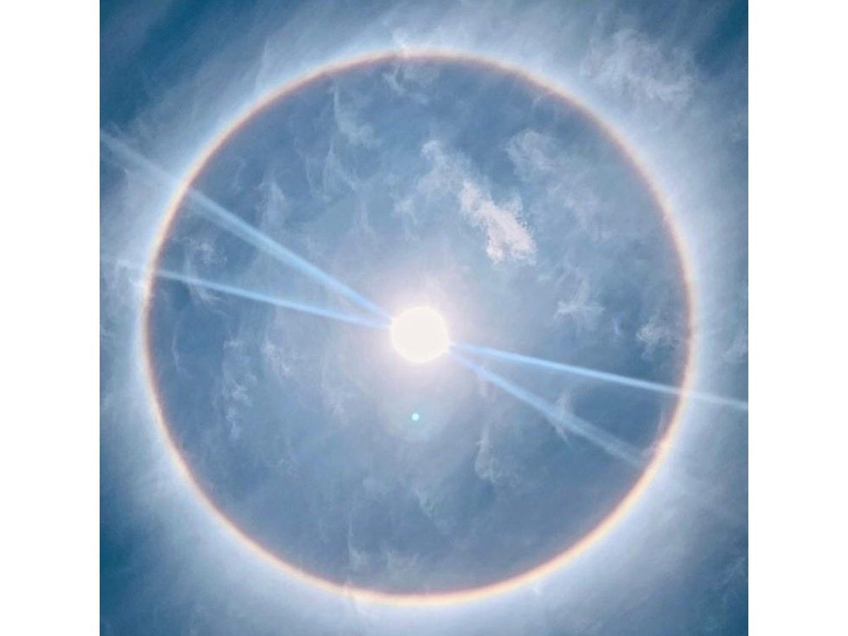 Rainbow halo around sun in Hyderabad Photo Gallery - Sakshi16