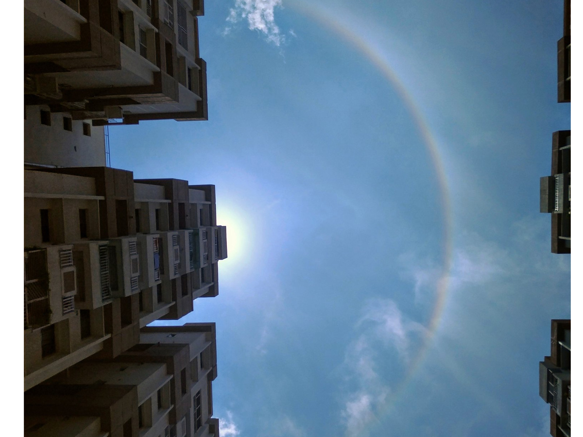 Rainbow halo around sun in Hyderabad Photo Gallery - Sakshi18